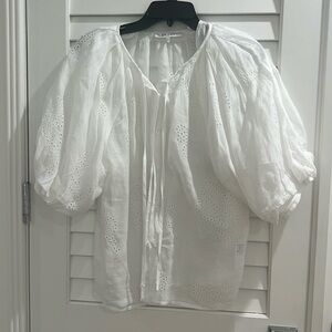 Frame eyelet blouse size L